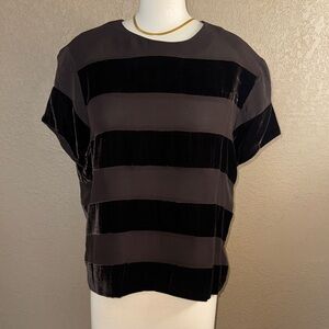 Vintage Jones New York Espresso Striped Top